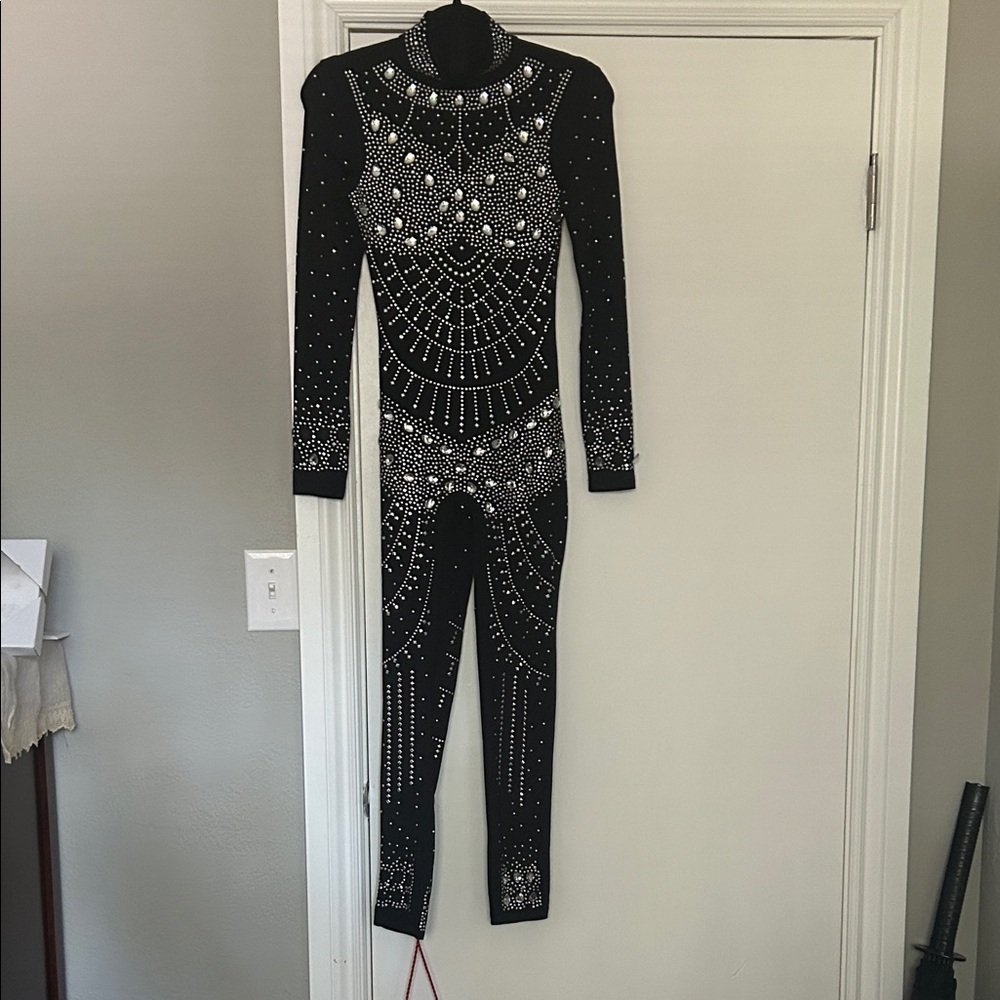 Black Beaded Women's Jumpsuit